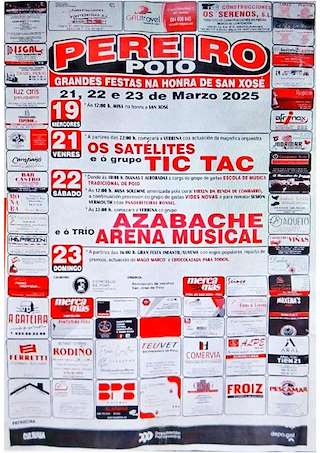 Fechas, información, programa, cartel, imágenes, mapa y ubicación de Grandes Festas de San José de Pereiro  en  Poio