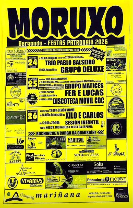 Grandes Fiestas de Moruxo (2026) en Bergondo