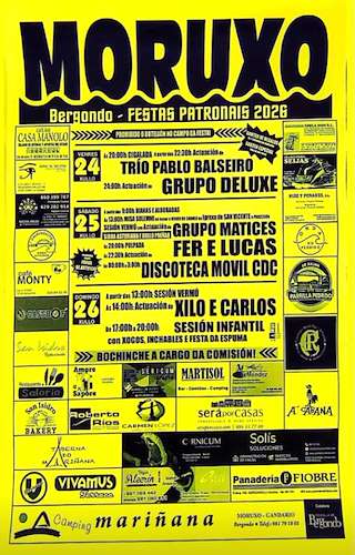 Fechas, información, programa, cartel, imágenes, mapa y ubicación de Grandes Fiestas de Moruxo  en  Bergondo