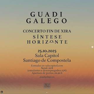Fechas, información, programa, cartel, imágenes, mapa y ubicación de Guadi Galego - Síntese Horizonte (2025)  en  Santiago de Compostela