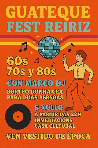 Fechas, información, programa, cartel, imágenes, mapa y ubicación de Guateque Fest Reiriz  en  Pontevedra