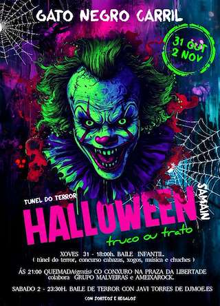 Halloween no Gato Negro de Carril en Vilagarcía de Arousa