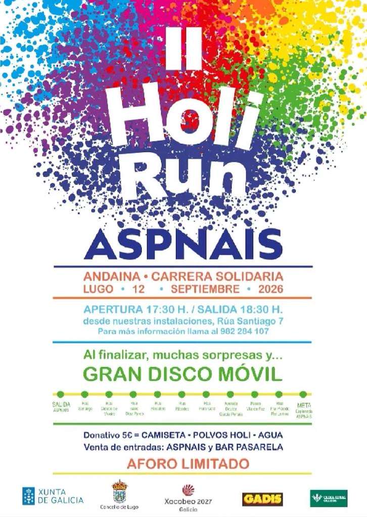 II Holi Run de Aspnais (2026) en Lugo