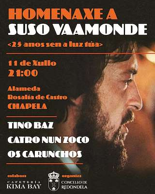 Fechas, información, programa, cartel, imágenes, mapa y ubicación de Homenaxe a Suso Vaamonde  en  Redondela