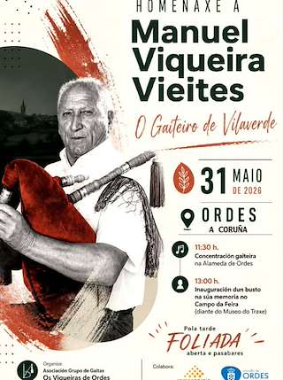 Fechas, información, programa, cartel, imágenes, mapa y ubicación de Homenaxe Manuel Viqueira Vieites (2026)  en  Ordes