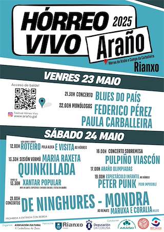 Fechas, información, programa, cartel, imágenes, mapa y ubicación de Hórreo Vivo  en  Rianxo