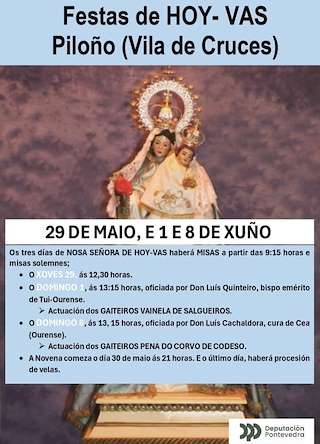 Fechas, información, programa, cartel, imágenes, mapa y ubicación de Hoy-Vas de Piloño  en  Vila de Cruces