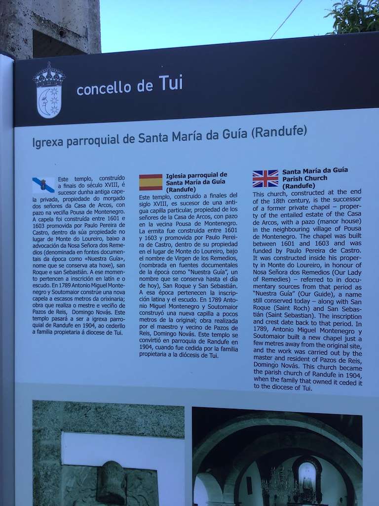 Iglesia de Santa María da Guía en Tui