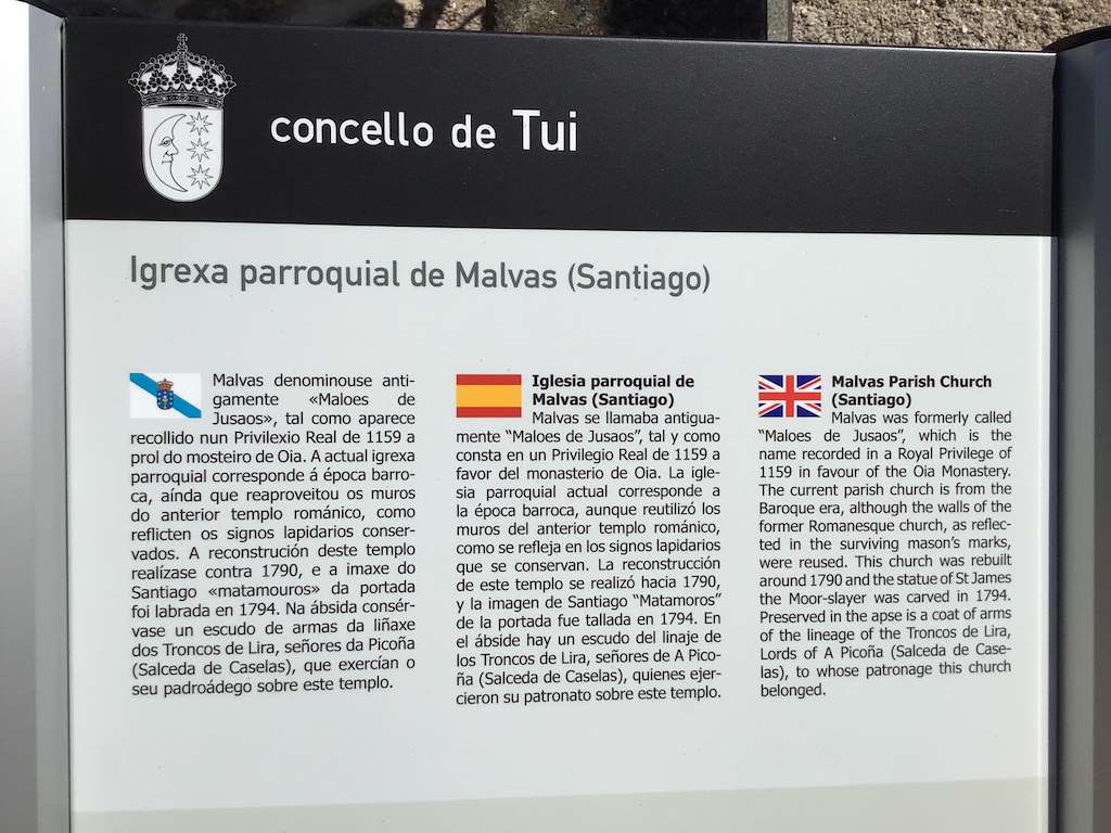 Iglesia de Santiago de Malvas en Tui