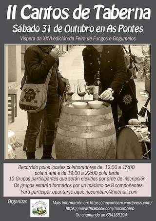 Cantos de Taberna - Cantos aos Cogomelos en As Pontes de García Rodríguez