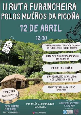 II Ruta Furancheira polos Muíños da Picoña (2026) en Salceda de Caselas