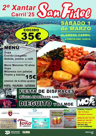 IV Xantar de San Fidel de Carril (2026) en Vilagarcía de Arousa