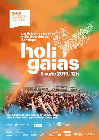 VII Carreira Holi Gaiás en Santiago de Compostela