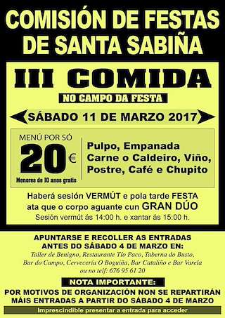 VII Comida de Santa Sabiña en Santa Comba