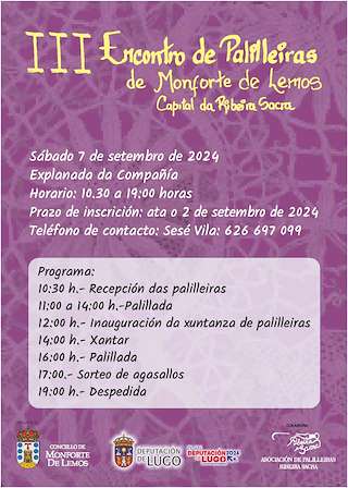 IV Encontro de Palilleiras (2026) en Monforte de Lemos