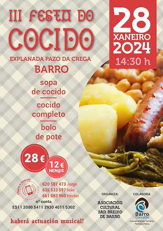 VI Festa do Cocido e Mercado Artesanal (2026) en Barro