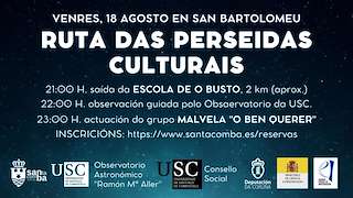 Ruta das Perseidas de San Bartolomeu en Santa Comba