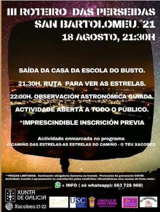 Ruta Nocturna das Perseidas en Malpica de Bergantiños