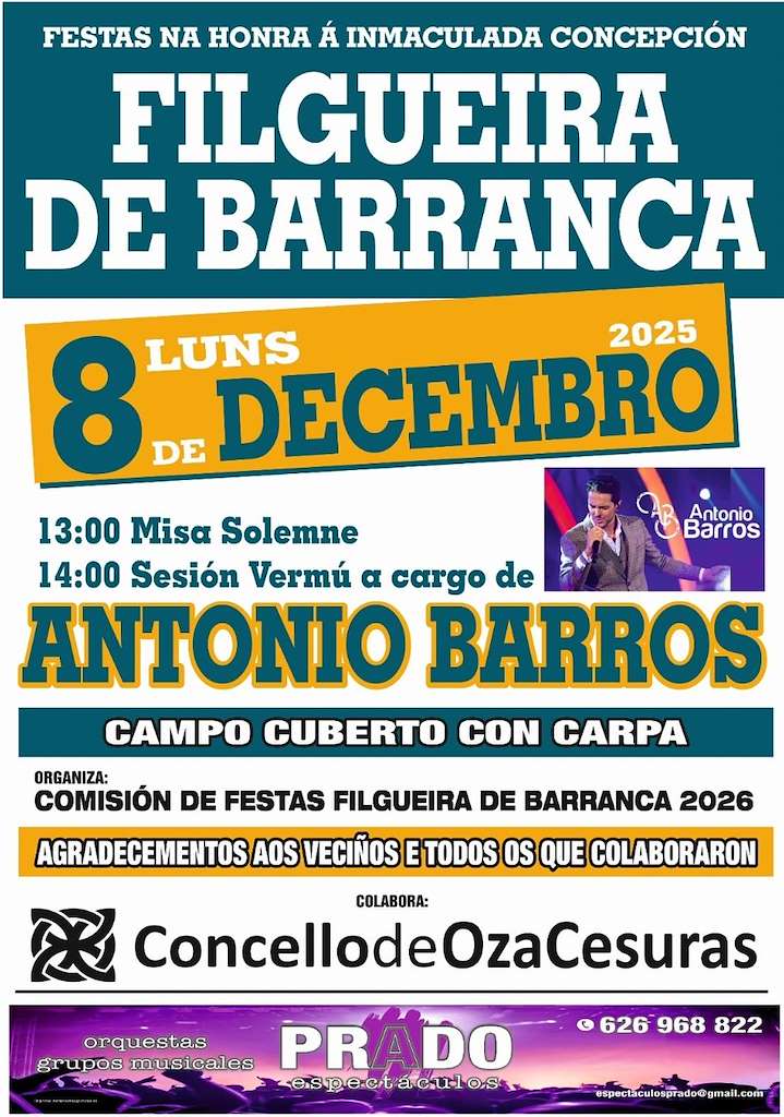 Inmaculada Concepción de Filgueira de Barranca en Oza Cesuras