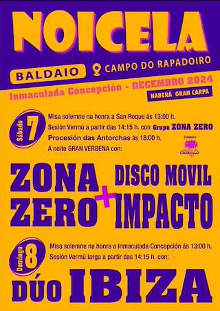 Fechas, información, programa, cartel, imágenes, mapa y ubicación de Inmaculada Concepción de Noicela  en  Carballo
