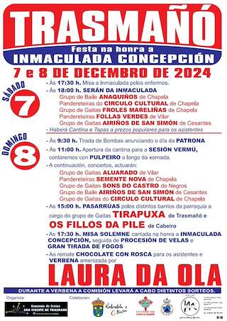Fechas, información, programa, cartel, imágenes, mapa y ubicación de Inmaculada Concepción de Trasmañó  en  Redondela