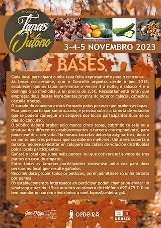 V Concurso de Tapas de Outono  en Cedeira