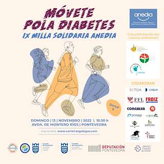 XII Milla Solidaria Anedia - Móvete Pola Diabetes en Pontevedra