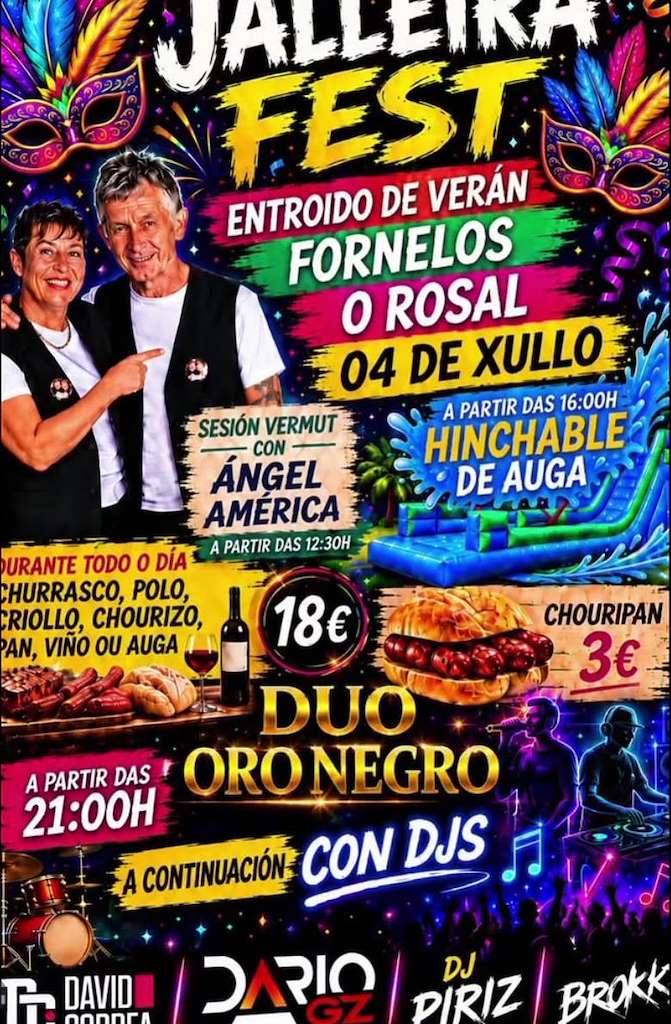 Jalleira Fest - Carnaval de Verano de Fornelos (2026) en O Rosal