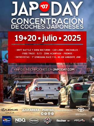 Fechas, información, programa, cartel, imágenes, mapa y ubicación de Japoday - Concentración de Coches Japoneses  en  Portas