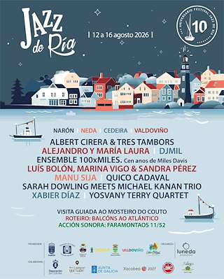 Fechas, información, programa, cartel, imágenes, mapa y ubicación de X Jazz de Ría (2026) en Narón