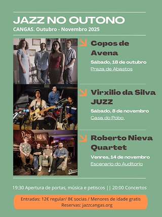 Fechas, información, programa, cartel, imágenes, mapa y ubicación de Jazz no Outono (2025)  en  Cangas