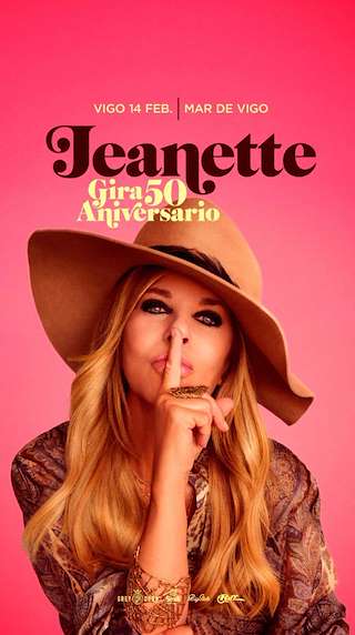 Fechas, información, programa, cartel, imágenes, mapa y ubicación de Jeanette - Gira 50 Aniversario  (2026)  en  Vigo