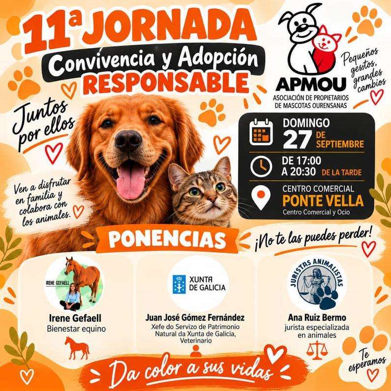 XI Jornada de Convivencia y Adopción Responsable APMOU (2026) en Ourense
