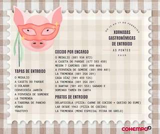 Fechas, información, programa, cartel, imágenes, mapa y ubicación de III Jornadas Gastronómicas de Carnaval (2026) en As Pontes de García Rodríguez