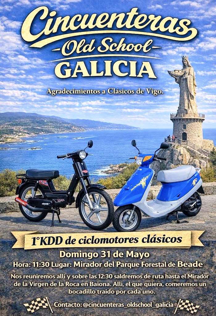 I Kdd de Ciclomotoroes Clásicos de Beade (2026) en Vigo