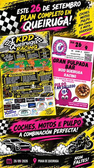 Fechas, información, programa, cartel, imágenes, mapa y ubicación de KDD Queiruga Racing (2026) en O Porto do Son