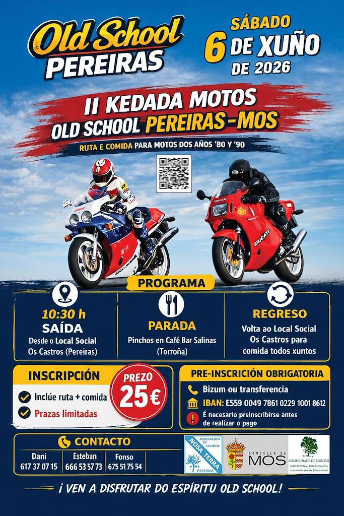 II Kedada Motos Old School de Pereiras (2026) en Mos