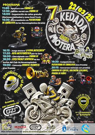 Fechas, información, programa, cartel, imágenes, mapa y ubicación de VII Kedada Reventapistóns  en  Ribeira