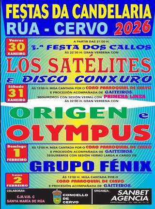 Fechas, información, programa, cartel, imágenes, mapa y ubicación de La Candelaria de Rúa - III Festa dos Callos (2026)  en  Cervo
