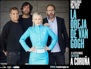 Fechas, información, programa, cartel, imágenes, mapa y ubicación de La Oreja de Van Gogh - Tantos Cosas que Contar Tour (2026)  en  A Coruña