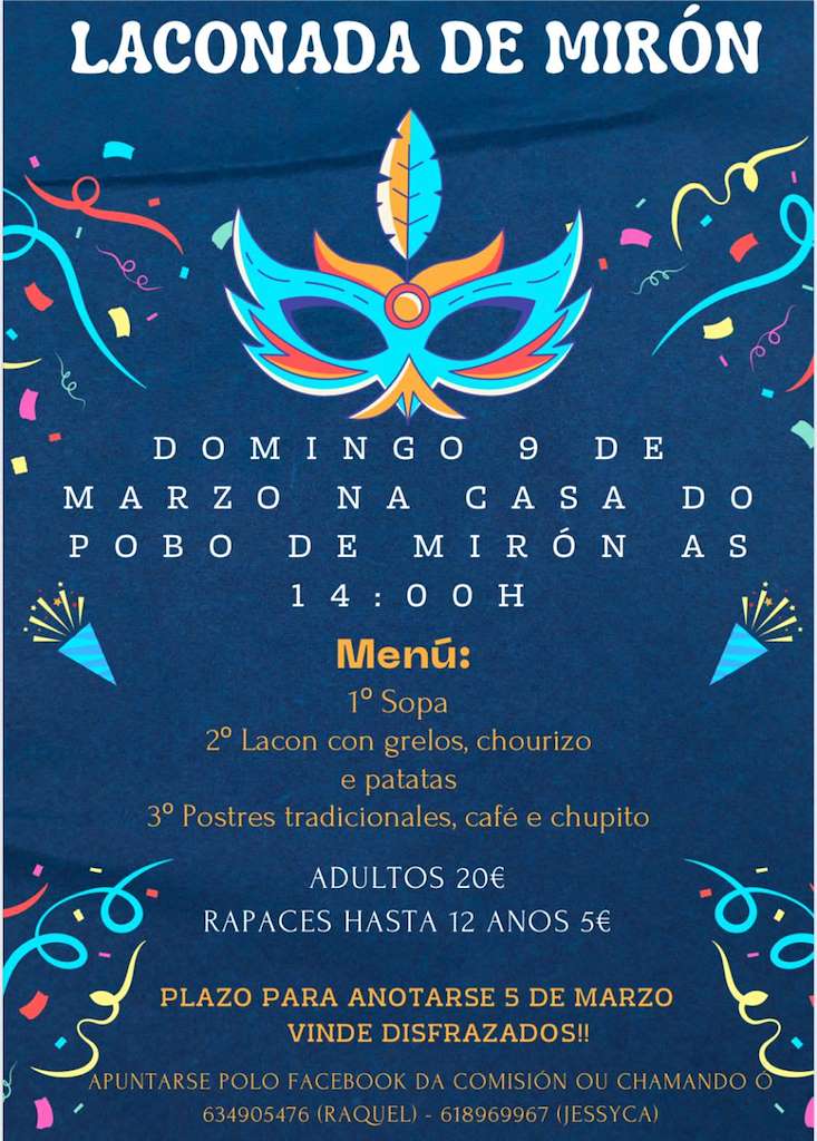 Laconada de Carnaval de Mirón en Ponte Caldelas