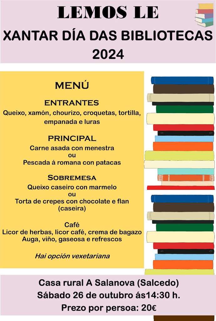 Lemos Le - Xantar Día das Bibliotecas en A Pobra do Brollón