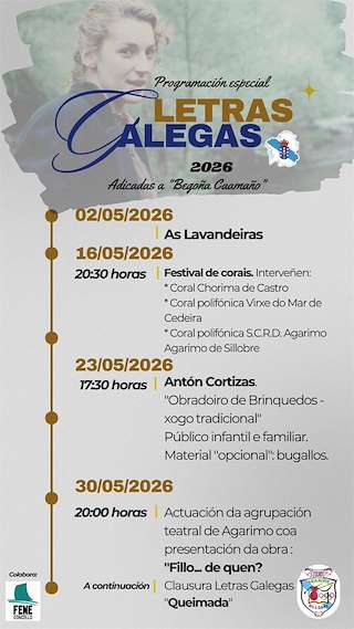 Fechas, información, programa, cartel, imágenes, mapa y ubicación de Letras Galeagas de Sillobre (2026)  en  Fene