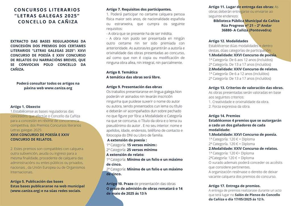 Letras Galegas (2025) en A Cañiza
