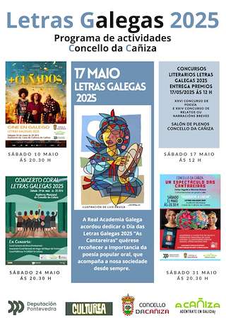 Fechas, información, programa, cartel, imágenes, mapa y ubicación de Letras Galegas  en  A Caniza