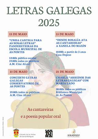 Fechas, información, programa, cartel, imágenes, mapa y ubicación de Letras Galegas  en  As Pontes de García Rodríguez