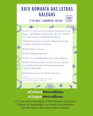 Fechas, información, programa, cartel, imágenes, mapa y ubicación de Letras Galegas  en  Bueu