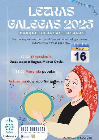 Fechas, información, programa, cartel, imágenes, mapa y ubicación de Letras Galegas  en  Cabanas