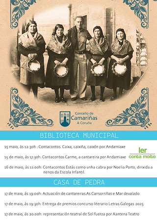 Fechas, información, programa, cartel, imágenes, mapa y ubicación de Letras Galegas  en  Camariñas