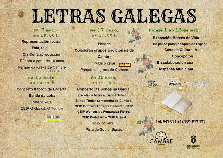 Letras Galegas en Cambre